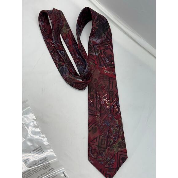 Vintage 100% Italian silk tie ZYLOS George Machado - Picture 1 of 9